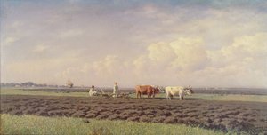 Lavradores na Ucrânia, 1879 de Mikhail Konstantinovitch Clodt von Jurgensburg